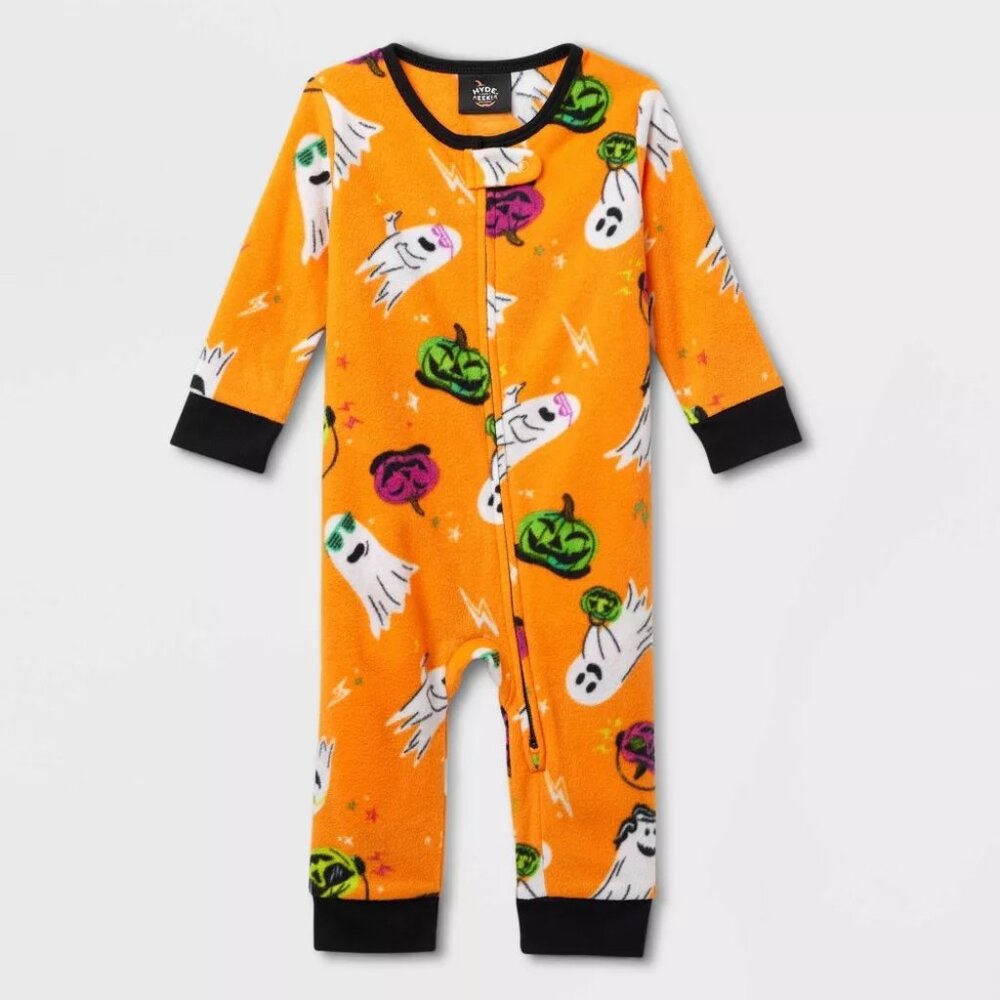 Baby Boys Girls Hyde and Eek Halloween Fleece Sleeper Size 3/6 6/9 months NWT